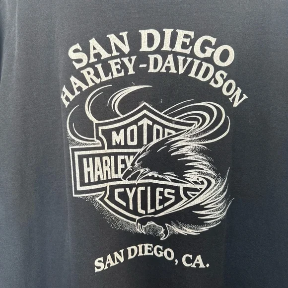 Vintage 1992 Harley Davidson 3D Emblem T-Shirt Mens XL Freedom